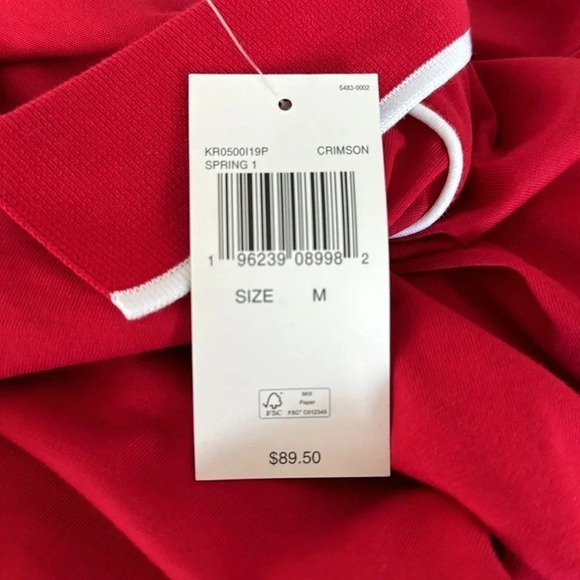 Michael Kors Red Polo Shirt NWT - Picture 5 of 5